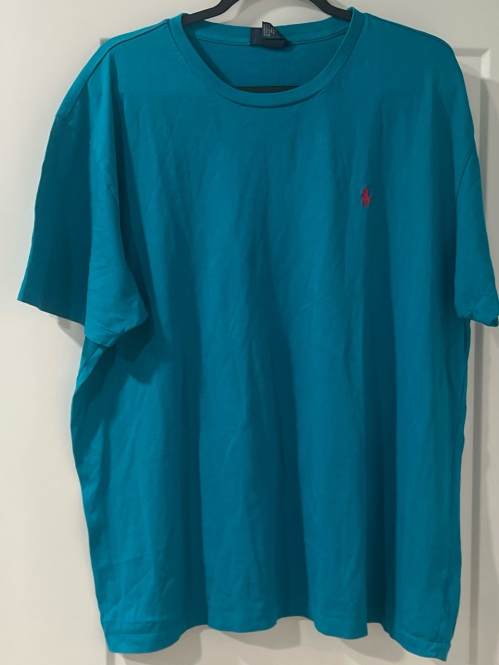 Polo by Ralph Lauren Teal Short-Sleeve Crew Neck T-Shirt with Pink Pony